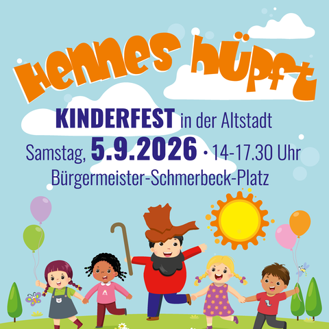 Plakat Hennes hüpft