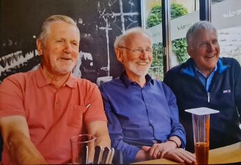 Die drei Freunde Bernd Buntenbach, Prof. Dr. Dieter Stievermann und Peter Schmoll