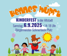 Plakat Hennes hüpft - Stadtmarketing Neuenrade e.V. Plakat Hennes hüpft