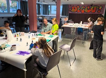 An verschiedenen Stationen konnten die Besucher kreativ werden.